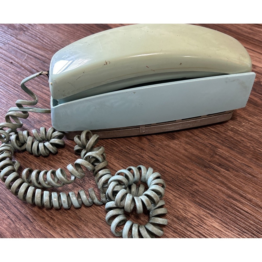 Vintage Bell Western Electric Trimline Push Button Phone Shades Of Blue Read